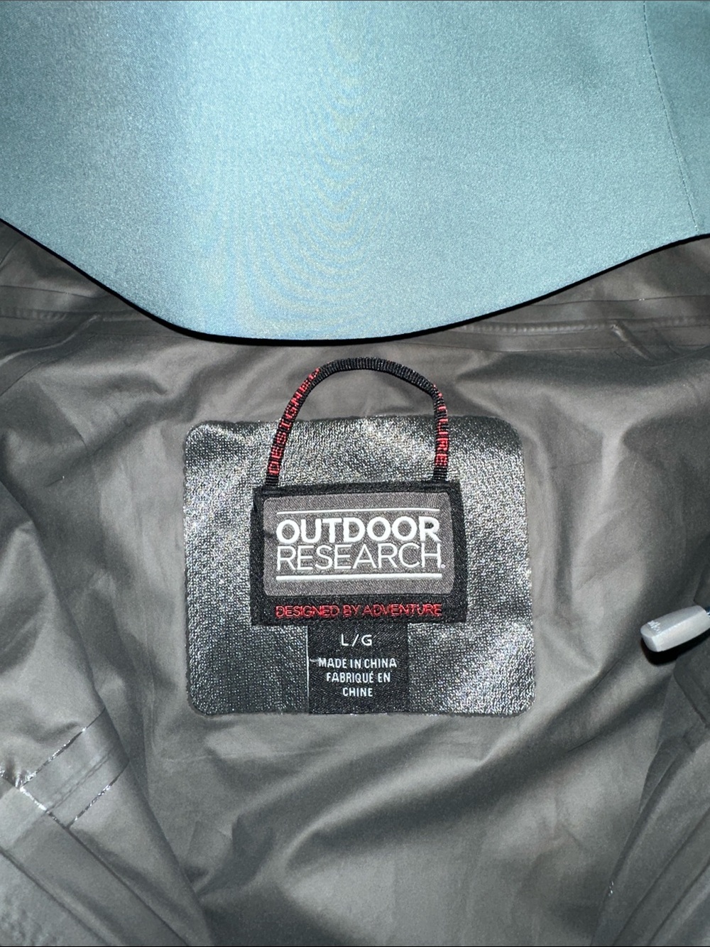 Outdoor Research Men's Gore-Tex Hooded Raincoat - Slate Green - Picture 6 of 13